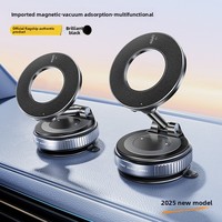 Support de téléphone magnétique pliable en alliage, universel, à fixation murale, support à ventouse pour tableau de bord de voiture, support de bureau et de fenêtre