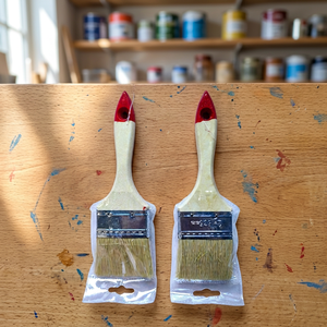 Pinceaux à peinture Erpsl avec manche en bois de 2,5 pouces et virole en plastique, lot de 12 - Product Image 3
