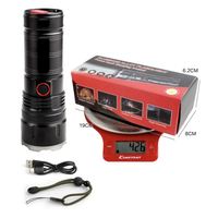 Lampe torche en alliage d'aluminium à haute luminosité et haute puissance, best-seller, avec charge USB, rétractable et zoomable, lampe torche LED P70
