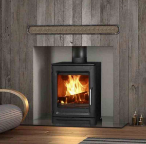 Chimenea de Hierro Fundido para Leña, Independiente, para Villa y Sala de Estar, Certificada HF217/HF332/HF446CE, Negro Mate - Product Image 6