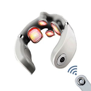 Masajeador de Cuello Inteligente Humanoide <span class=keywords><strong>2026</strong></span> con EMS, TENS, Pulsos 4D, 9 Niveles de Calor, Control Remoto Inalámbrico y Multi-Intensidad - Product Image 1