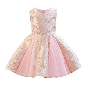 เด็กผู้หญิงแขนกุดแจ็คการ์ดชุดเจ้าหญิงชุดสาวดอกไม้ทูล<span class=keywords><strong>หวาน</strong></span>สำหรับเด็กวัยหัดเดินเด็กในโอกาสฤดูร้อน - Product Image 5