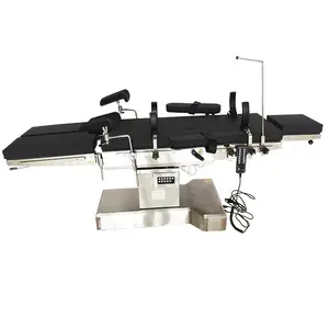 The CE ISO certified full 304SUS X-ray C-arm is available on a high-end operating table