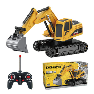 <span class=keywords><strong>Jouet</strong></span> d'excavatrice RC en alliage YF 6CH 1:24, véhicule de chantier télécommandé en alliage, cadeaux pour garçons, jouets d'excavatrice RC pour enfants avec lumière - Product Image 1