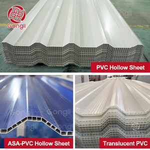 Twin Wall <strong>Bamboo</strong> Corrugated PVC <strong>Roofing</strong> <strong>Sheets</strong> Outdoor Synthetic Resin <strong>Plastic</strong> <strong>Roofing</strong> Panels - Product Image 5