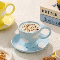 Tasses et soucoupes en céramique créatives Lelyi, design nuage, pour le thé de l'après-midi, mugs à café, cadeaux personnalisés de grande valeur pour filles, en stock
