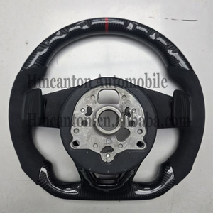 Volante Deportivo de Fibra de Carbono y Alcántara en Oferta para Modelos Audi A3 A4 A4L A5 A7L A8 Q5 Q7 B9 A6 R8 - Product Image 2
