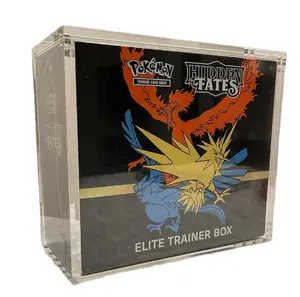 Pokemon ETB Magnetic lid box Acrylic Elite Trainer Box Protector ETB box