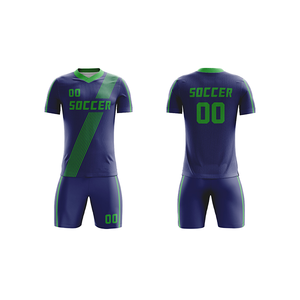 Maillot de <span class=keywords><strong>football</strong></span> court personnalisé par sublimation, entraînement professionnel de club, 100% polyester respirant, antibactérien, séchage rapide - Product Image 1