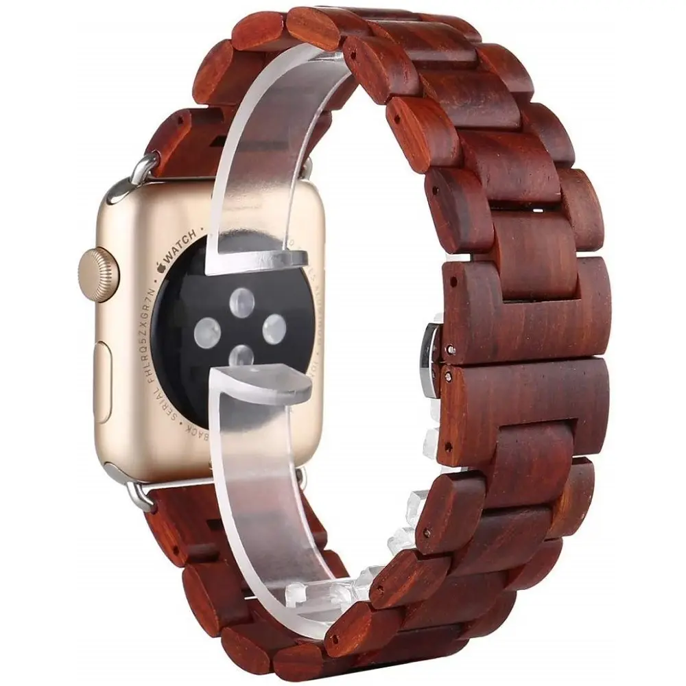 Correia de relógio para apple watch, pulseira de relógio de madeira para apple watch 3 4 band 44 mm 40mm, iwatch 38mm 42mm série de pulseira 5 4 3 2 1