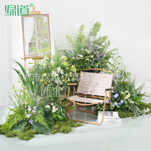Arrangement floral sur le thème de la forêt Greenway, fleurs artificielles, décoration paysagère pour intérieur et extérieur - Product Image 1