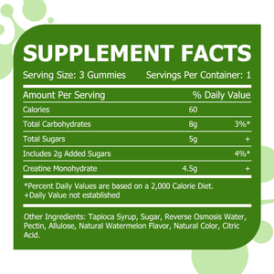 OEM ODM <b>Creatine</b> Monohydrate Gummies with <b>Creatine</b> Monohydrate Boost Energy Build Muscle Recover Faster Boost Stamina - Product Image 2