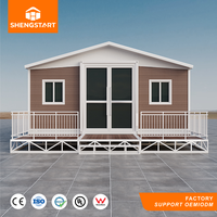 Villa Capsule Modulaire Préfabriquée Pliable Portable Étanche Résistante aux Tremblements de Terre, au Feu et aux Ouragans, 1 à 4 Chambres, pour Centre Commercial