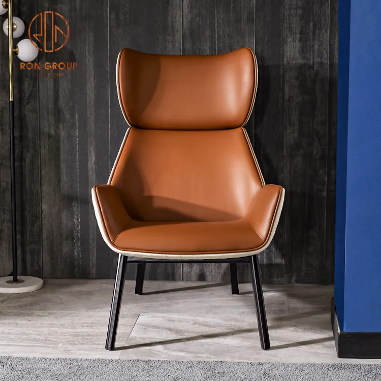 Nordic prezzo economico con schienale alto design moderno mobili per Hotel di lusso Relax in pelle PU per il tempo libero Lounge Lobby Chair per soggiorno