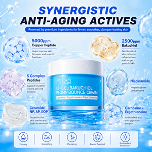 Crème hydratante anti-âge quotidienne pour hommes GHK-Cu Bakuchiol Bounce Cream 50g, fini mat et sans effet pelliculé, vente en gros - Product Image 2