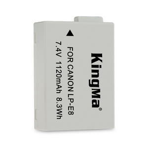 <span class=keywords><strong>Batterie</strong></span> d'appareil photo au lithium-ion rechargeable KingMa LP-E8 <span class=keywords><strong>LPE8</strong></span> pour Canon EOS 550D EOS 600D - Product Image 1