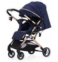 Baobaohao Poussettes 3 en 1, Walkers Porte-bébé de luxe/Pas cher Pliable Excellente Perméabilité Voir Poussette
