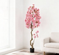 BF Künstlicher Kirschblütenbaum Bonsai Künstliche Pflanze für Landschaftsgestaltung Freistehend für Innenräume Hochzeiten Heim Einkaufszentren Dekoration