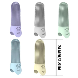 Brosse à dents pour animaux de compagnie en silicone souple de haute qualité à 360 degrés, personnalisée en gros, pour le nettoyage des dents des chiens et des chats - Product Image 4