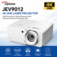 Projecteur laser 4K UHD Optoma JEV9012 pour la location, 4500 lumens avec technologie DuraCore et format compact