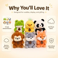 Jouet en peluche animal mignon et doux pour la peau, idéal pour l'accompagnement quotidien des enfants, décoration de la maison et de la chambre, poupée en peluche de dessin animé adorable