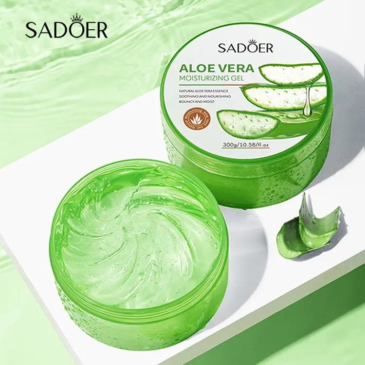 Gel à l'aloe vera pour soins de la peau du visage, produit de beauté hydratant, blanchissant et anti-acné, Images GMP