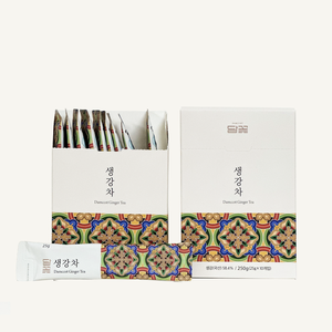 Bâtonnets d'extrait de gingembre et cannelle traditionnels coréens Damccot, thé K-Food premium, 250g, portion individuelle, boîte intérieure, carton extérieur, 24 mois - Product Image 1