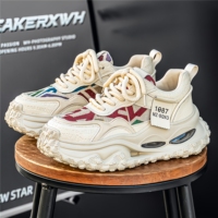 Chaussures décontractées de haute qualité, originales, rétro, brodées, à semelle épaisse, avec coussin d'air et talon compensé, style sport