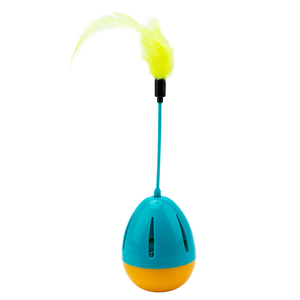 Jouet interactif pour <span class=keywords><strong>chat</strong></span> en forme de plume, en PP écologique, style dessin animé, avec boule auto-rotative et <span class=keywords><strong>distributeur</strong></span> de friandises, vente en gros - Product Image 1