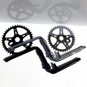 Plato de biela de una pieza de 170 mm, hueco, de hierro, con colores combinados, para bicicleta, accesorio para bicicleta de ejercicio infantil - Product Image 1