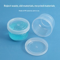 Boîte ronde transparente en PP BZ-33 pour boutons d'appât, bijoux, boucles d'oreilles, hameçons et perles ; Boîte d'emballage