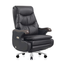 Fauteuil de direction électrique multifonctionnel en cuir écologique sans solvant, inclinable pour bureau