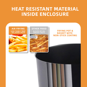7L freidora de aire numérique pas de pegajosa sin aceite de gran capacidad 12 tipos de cocina preestablecida cesta negra - Product Image 3