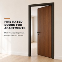 Porte d'hôtel ignifuge de qualité commerciale, résistante à l'humidité et à la corrosion, panneau ignifuge au design moderne pour projets de rénovation