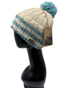 Vente chaude 56-58Cm Vintage Pom Beanie Style décontracté tricot hiver Sport Beanie - Product Image 2