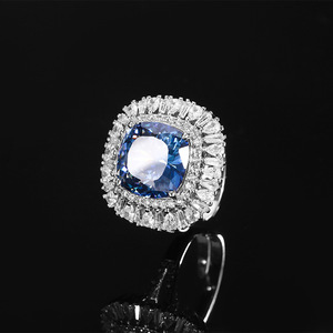 2024 new high-end jewelry copper gold-plated simulation bird's nest cut white blue-plated vintage suit female 12*12 - Product Image 3