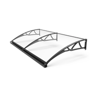 Auvent en polycarbonate grand format, design gratuit, imperméable et résistant à la pluie, pour balcon de villa