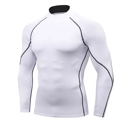 Mens Mock Turtleneck Compression Shirts Long Sleeve Sun Protection Shirts Cooling Workout Gym Tops Undershirt