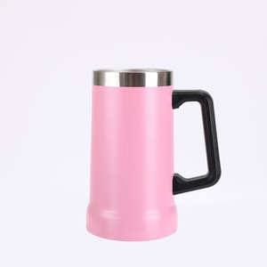 Taza de <span class=keywords><strong>cerveza</strong></span> de 24oz para viajar al aire libre, vaso de <span class=keywords><strong>cerveza</strong></span> al vacío de acero inoxidable, taza Growler de <span class=keywords><strong>cerveza</strong></span> con tapa con asa, vaso para bebidas - Product Image 2