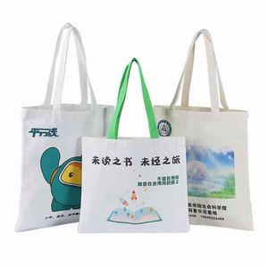 Reusable Heavy Duty Eco-Friendly Cotton <b>Canvas</b> Tote Bags for Daily Use Shopping-Imaiwill Fashion Style with Custom Printing - Product Image 1