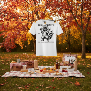 Camiseta Feral & Forty Raccoon Est 1985, regalo de cumpleaños número 40, talla para mujer - Product Image 3