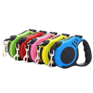 Guinzaglio retrattile automatico con Logo personalizzato in Nylon resistente per animali domestici 5m 3m semplice stile solido cucciolo di cane che cammina gatti fatti di plastica forte - Product Image 2