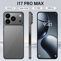Smartphone A17 Pro Max 7,3 pouces OLED Octa Core CPU Caméra arrière 108MP HD 120Hz Batterie 8000mAh 16+512 Go Android 15 LTE/5G Double SIM
