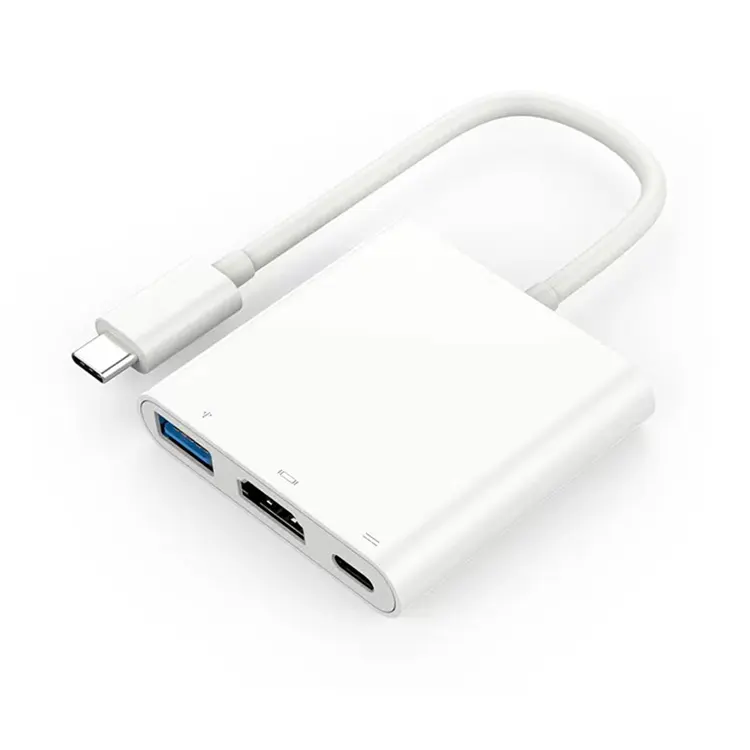 3 in1タイプC-USB3.0HDTV充電アダプターケーブルUSB-C Macbook Air Pro Huawei Mate10 Samsung S8/9/10用ハブ