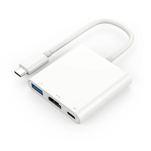Câble adaptateur de charge 3 en 1 Type C vers <span class=keywords><strong>USB</strong></span> 3.0 HDTV Hub <span class=keywords><strong>USB</strong></span>-C 3.1 pour <span class=keywords><strong>Macbook</strong></span> <span class=keywords><strong>Air</strong></span> Pro Huawei Mate10 Samsung S8/9/10 - Product Image 1