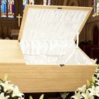 Ataúdes funerarios personalizados de fábrica con tapas planas y ataúdes de madera maciza para la fabricación de suministros funerarios