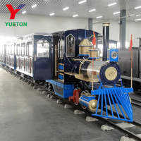 Train à vapeur électrique, nouveau parc d'attractions, authentique, usine