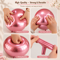 Ensemble d'arche de ballons en latex chromé métallique brillant de 12 pouces, 2,8 g, pour décorations de mariage, d'anniversaire, de Noël, d'Halloween