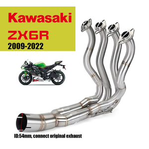 Pour Yamaha FZ8 FZ8N <span class=keywords><strong>FZ8S</strong></span> F Z8 S FZ8N YZF-FZ8 FZ800 Fazer 2010 - 2015 Moto Échappement Escape Tube de liaison intermédiaire 51mm - Product Image 2