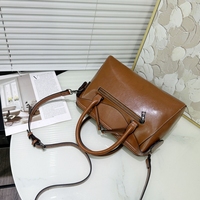 Sac fourre-tout de bureau rétro marron à poignée supérieure, sac à main en cuir végétalien avec bandoulière, style vintage, sacs à main de luxe pour femmes avec fermeture à glissière